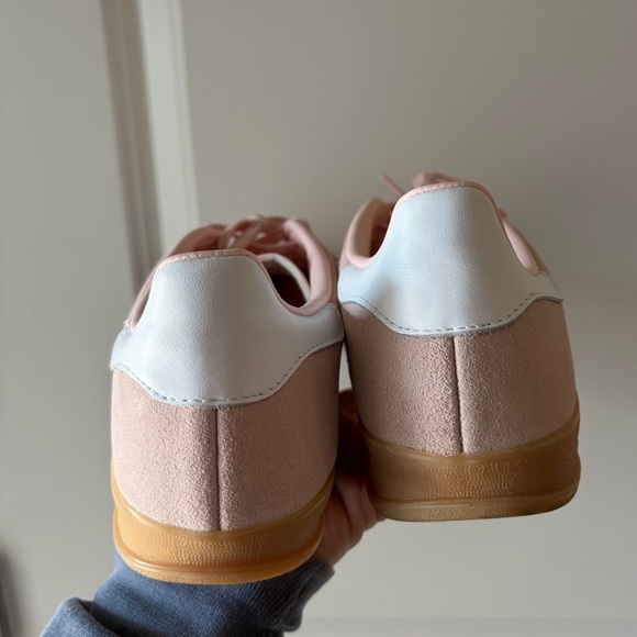 adidas Pink Suede Gazelle Sneaker with White Stripes - Picture 3 of 7